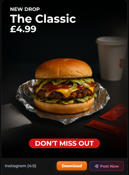 Instagram post output